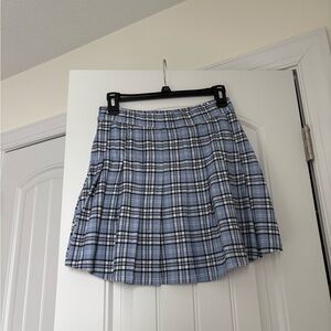 Hollister Blue and White Plaid Mini Skirt. Worn twice